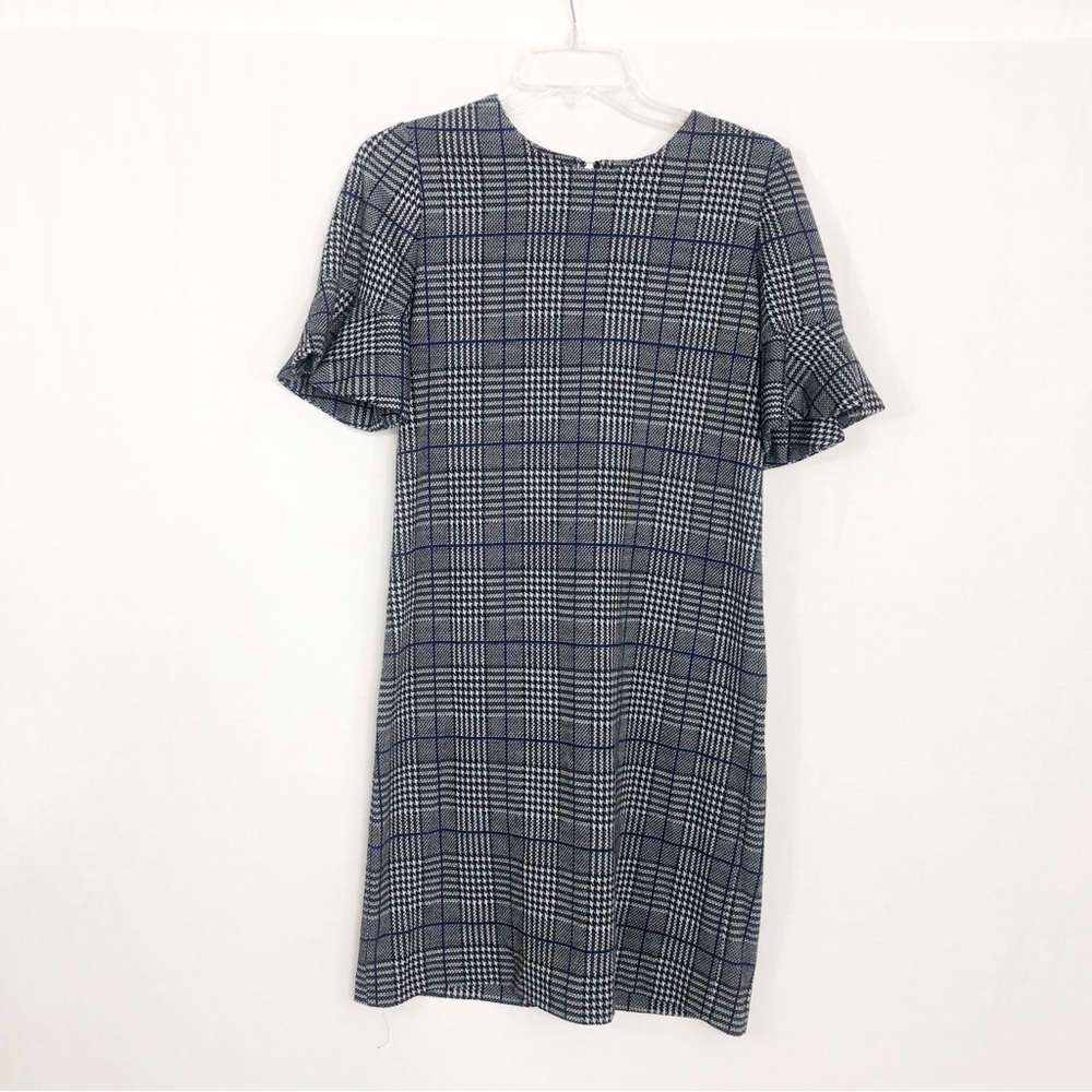 Calvin Klein Career Flutter Sleeve Shift Above Knee Dress, Size 2, Gray Black - Picture 2 of 5
